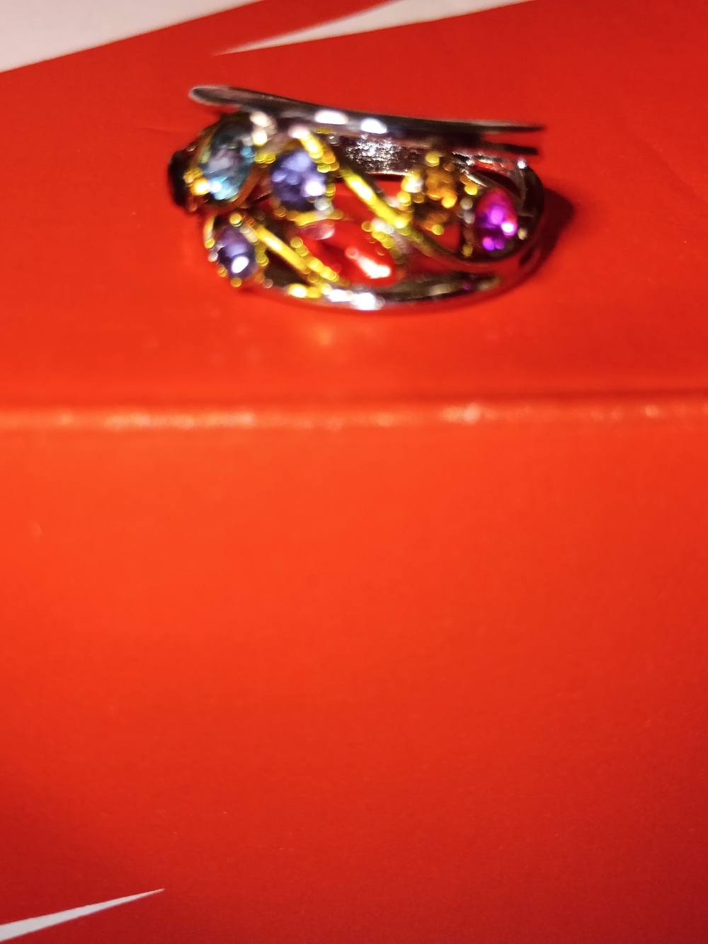 Multicolor Floral Accent Women's Ring